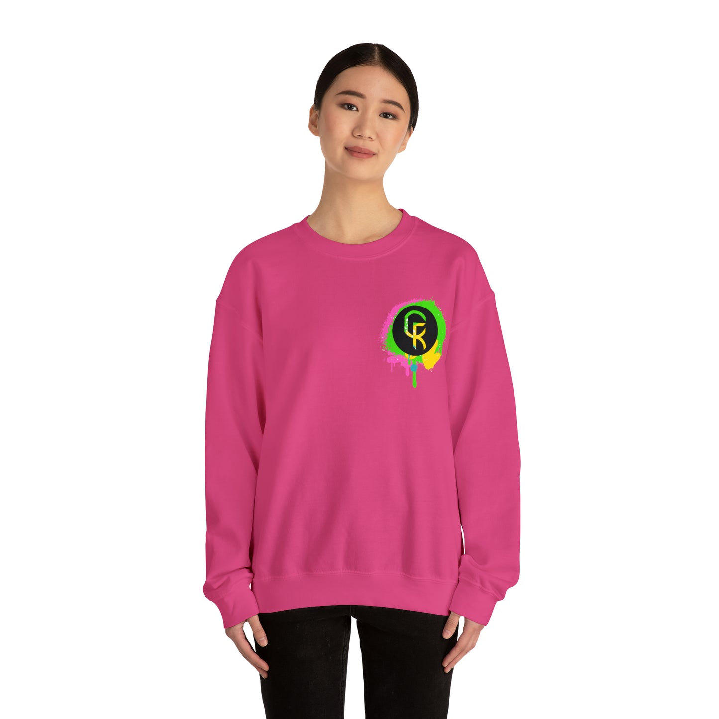 Paint Splatter Smiley Sweatshirt