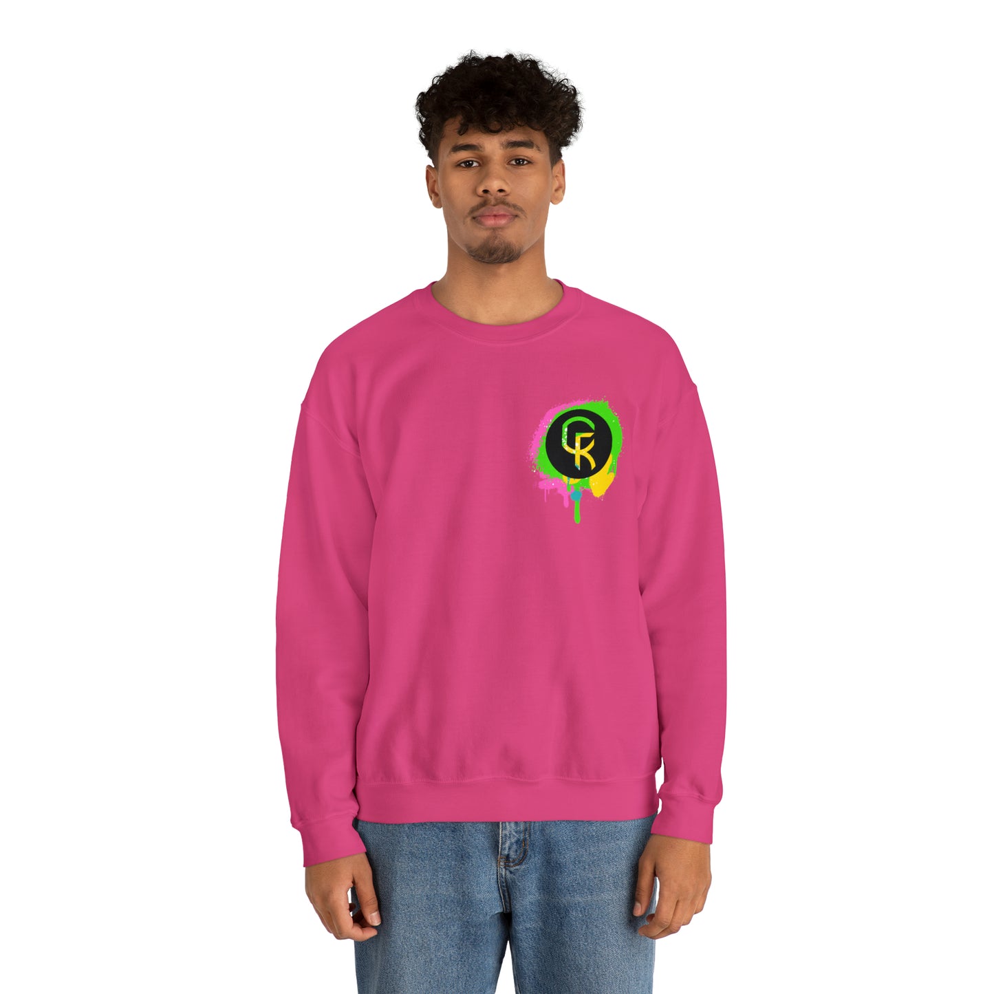 Paint Splatter Smiley Sweatshirt