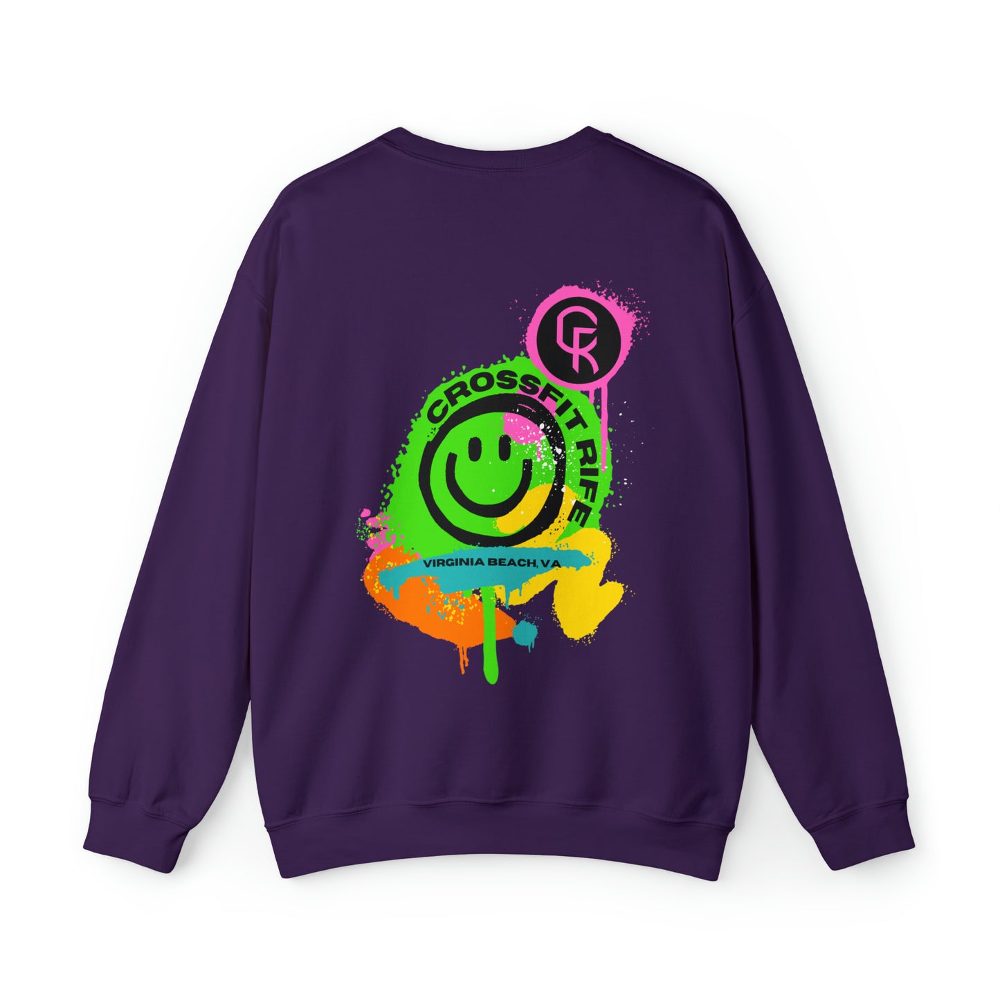 Paint Splatter Smiley Sweatshirt