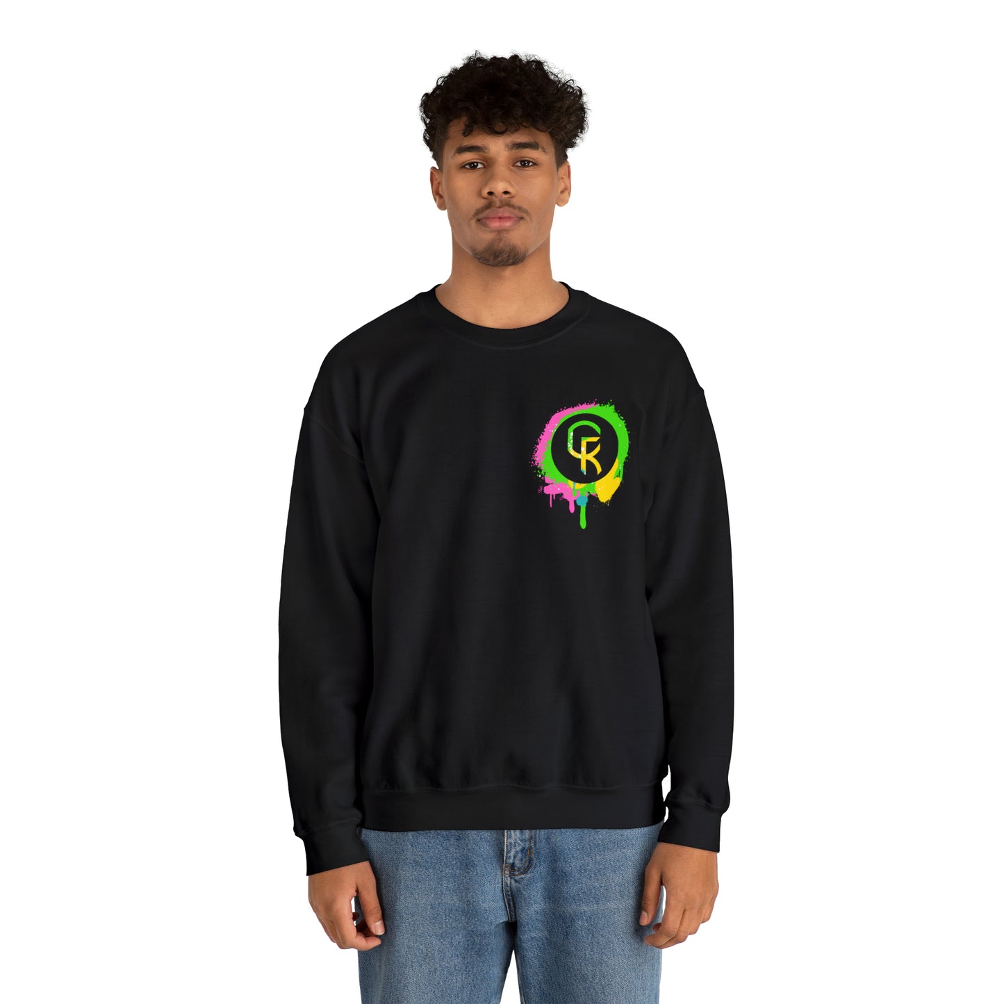 Paint Splatter Smiley Sweatshirt