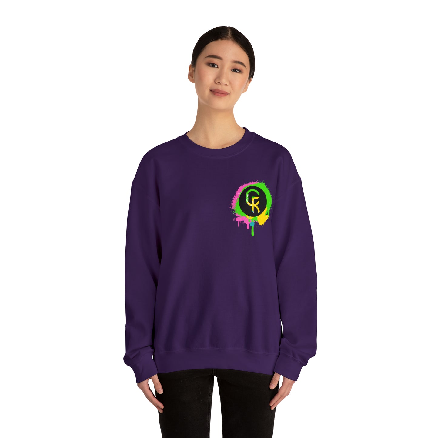 Paint Splatter Smiley Sweatshirt