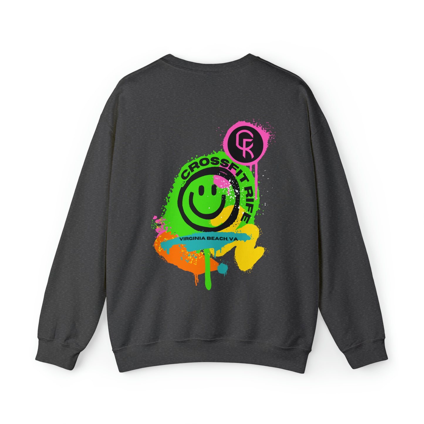 Paint Splatter Smiley Sweatshirt