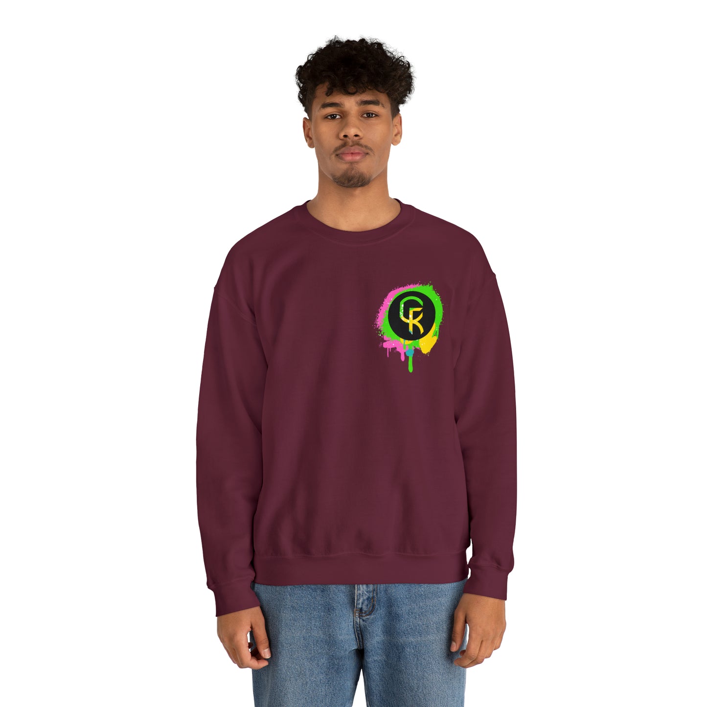 Paint Splatter Smiley Sweatshirt