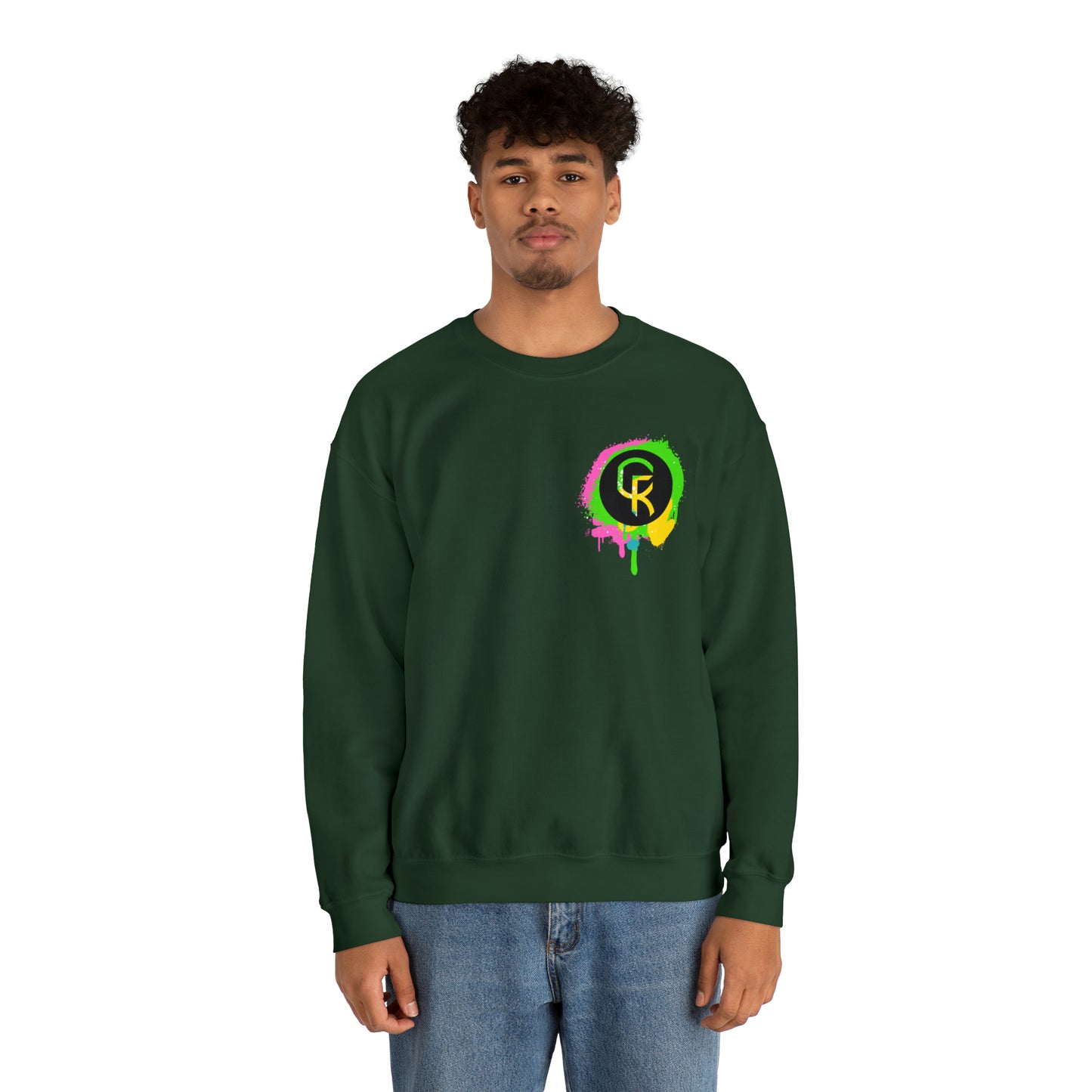 Paint Splatter Smiley Sweatshirt