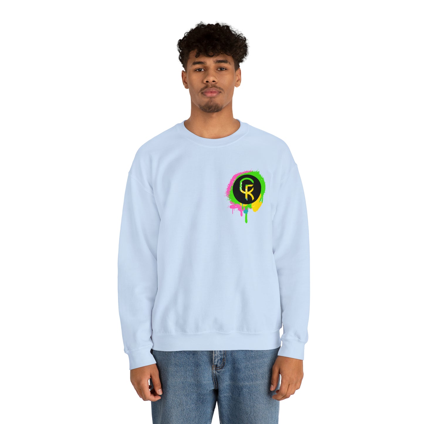 Paint Splatter Smiley Sweatshirt