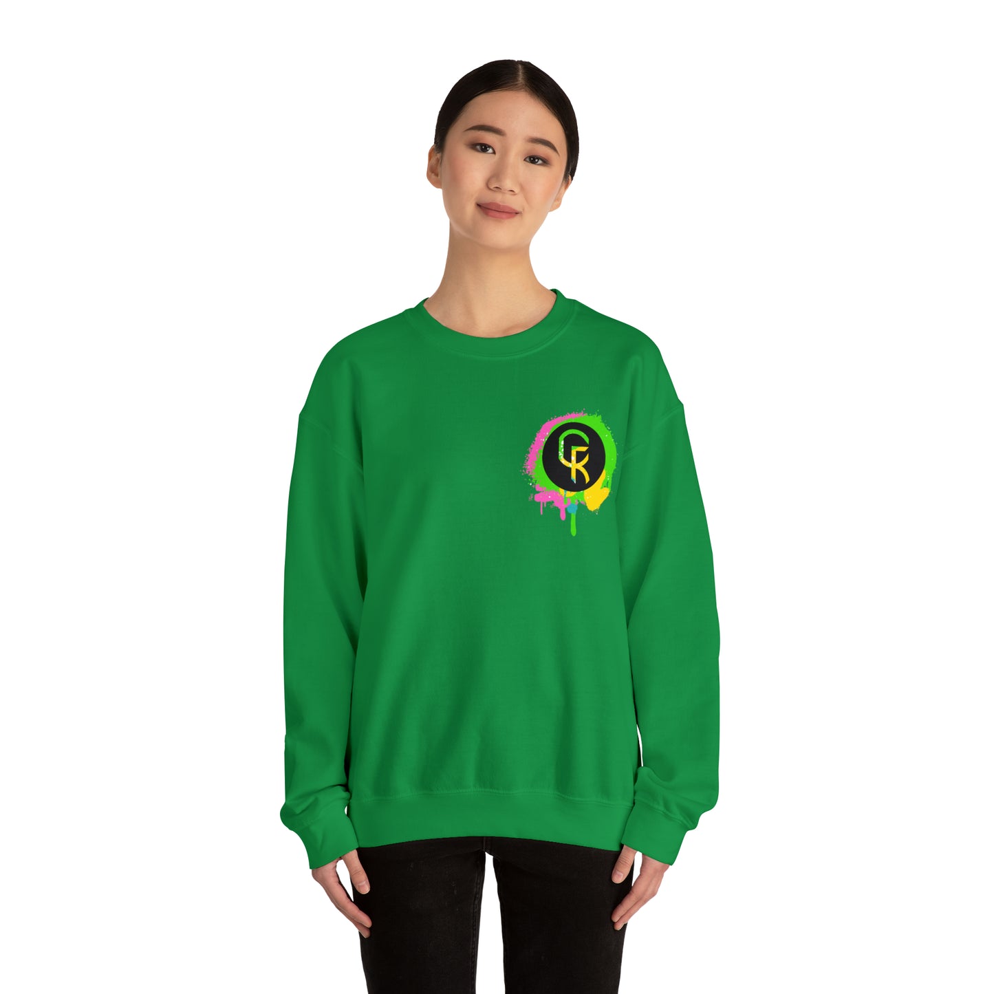 Paint Splatter Smiley Sweatshirt