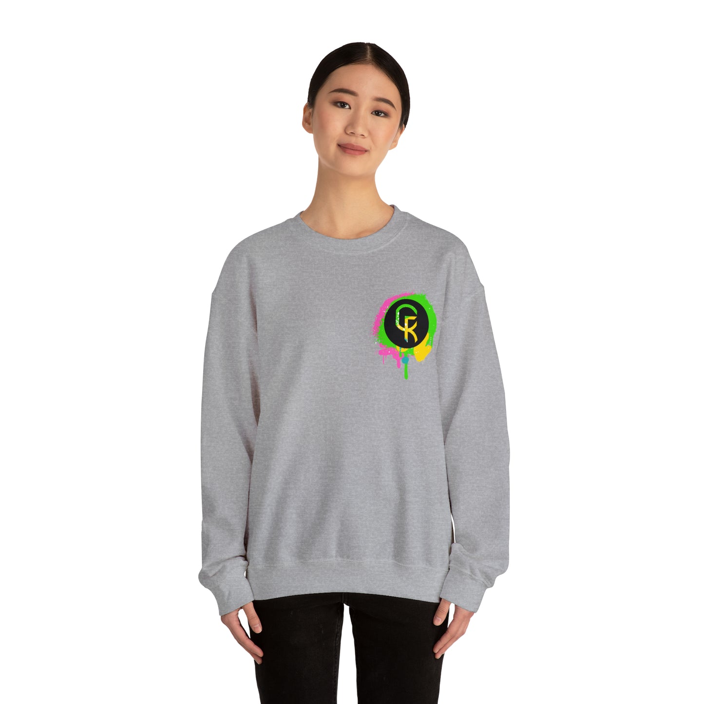 Paint Splatter Smiley Sweatshirt
