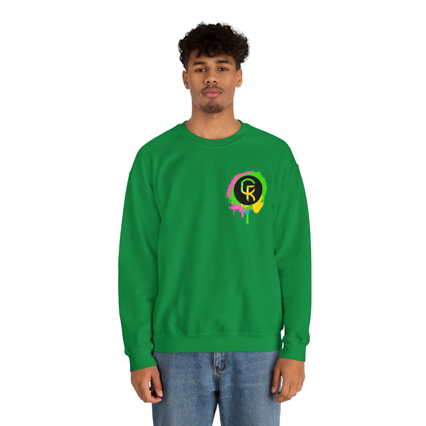Paint Splatter Smiley Sweatshirt