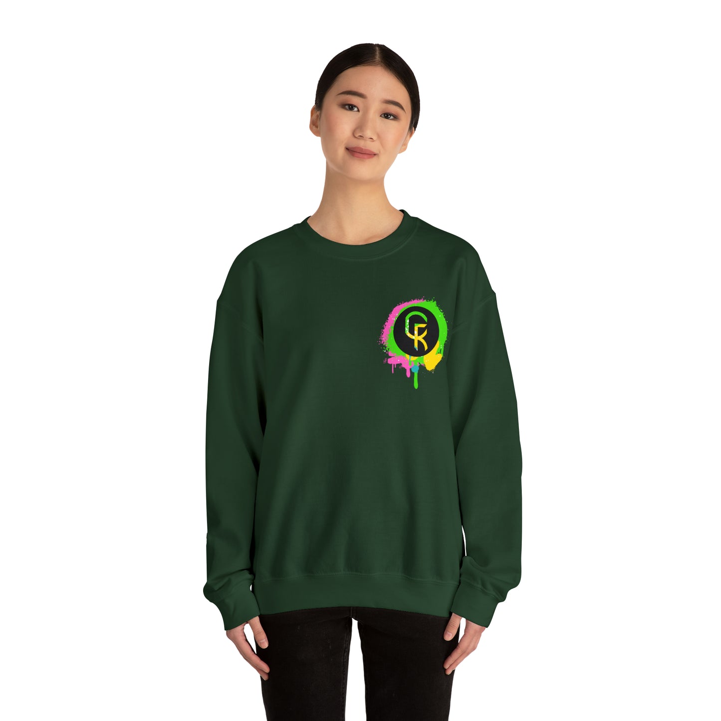 Paint Splatter Smiley Sweatshirt