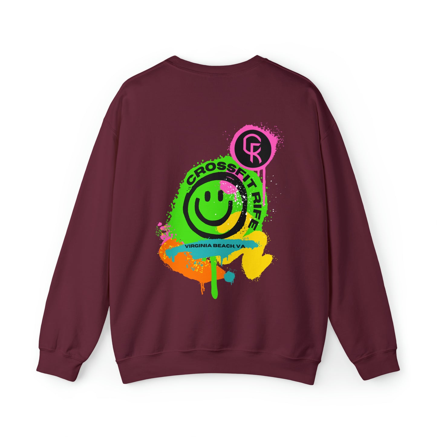 Paint Splatter Smiley Sweatshirt