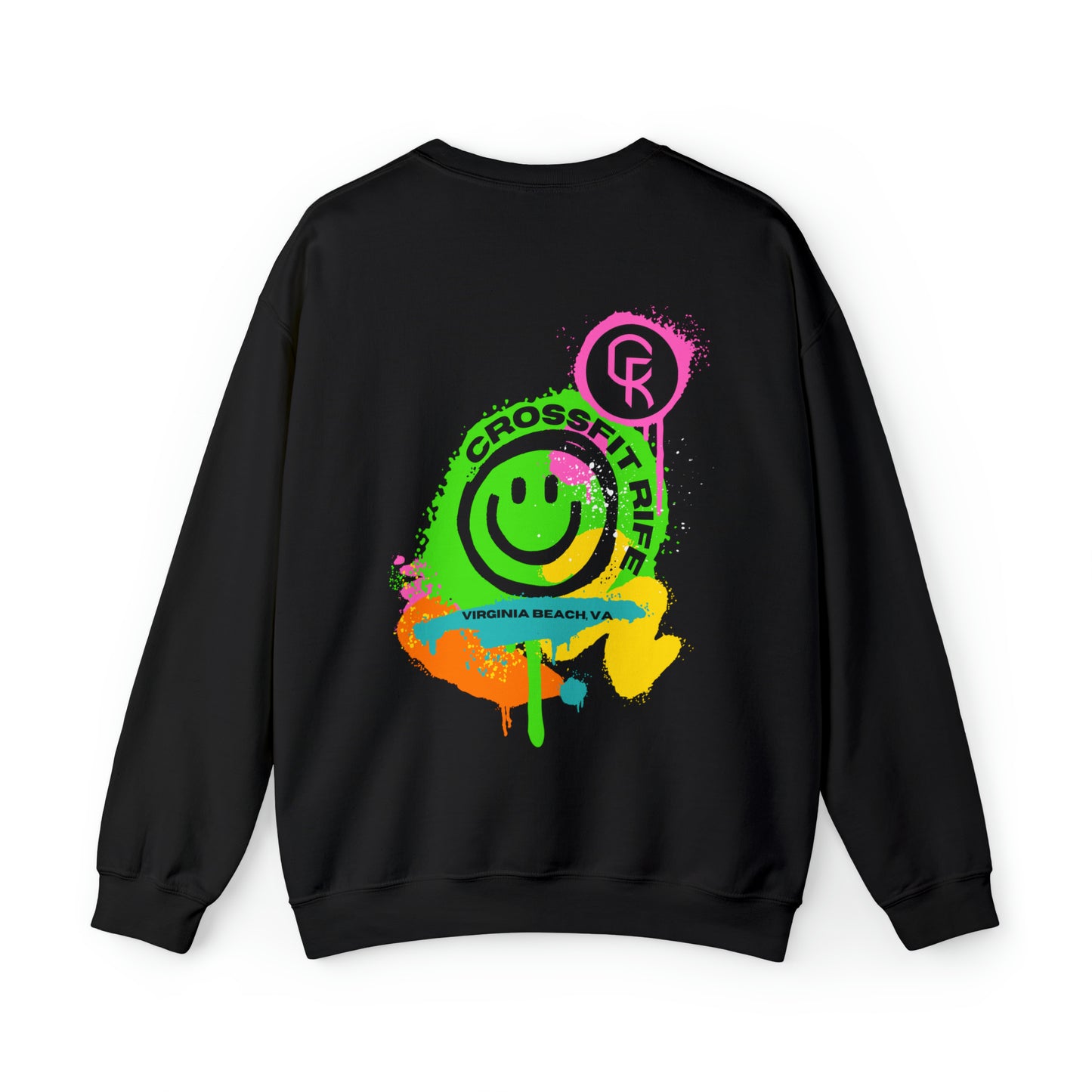 Paint Splatter Smiley Sweatshirt