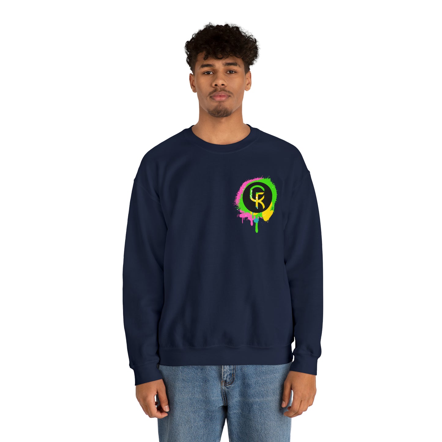 Paint Splatter Smiley Sweatshirt
