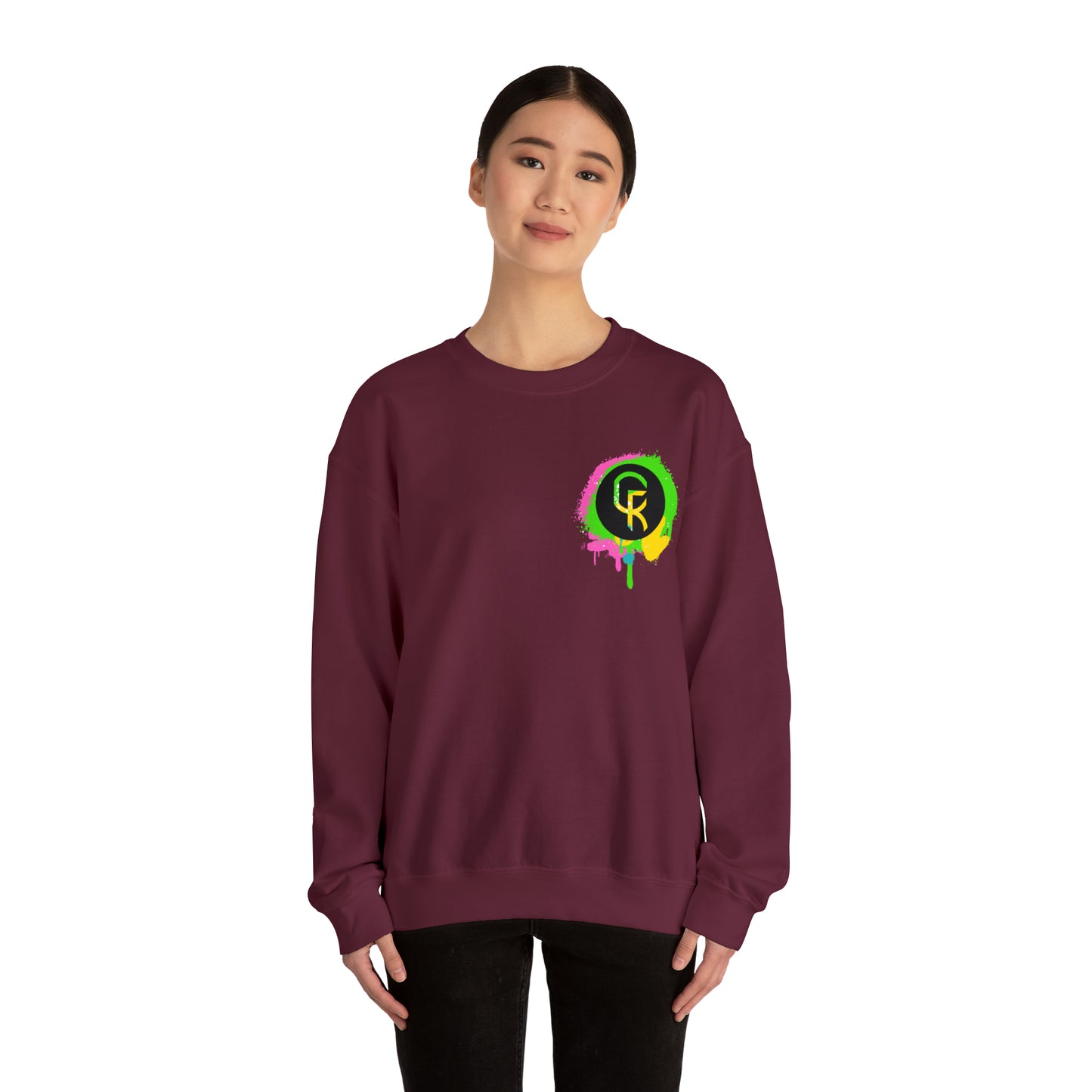 Paint Splatter Smiley Sweatshirt