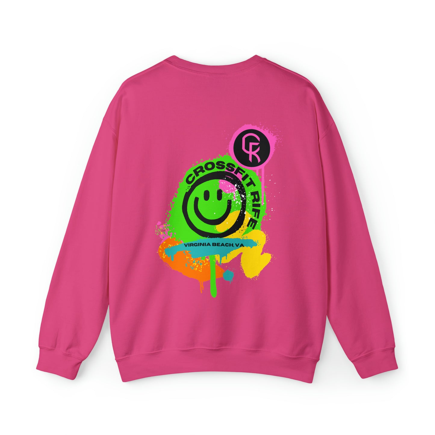Paint Splatter Smiley Sweatshirt