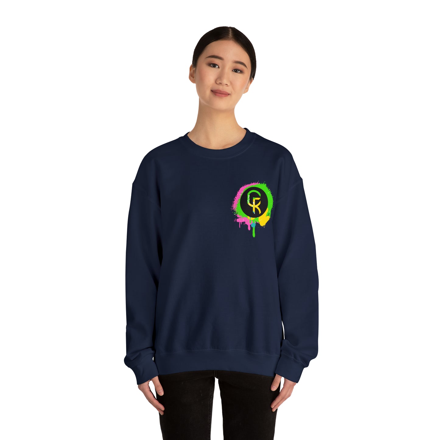 Paint Splatter Smiley Sweatshirt