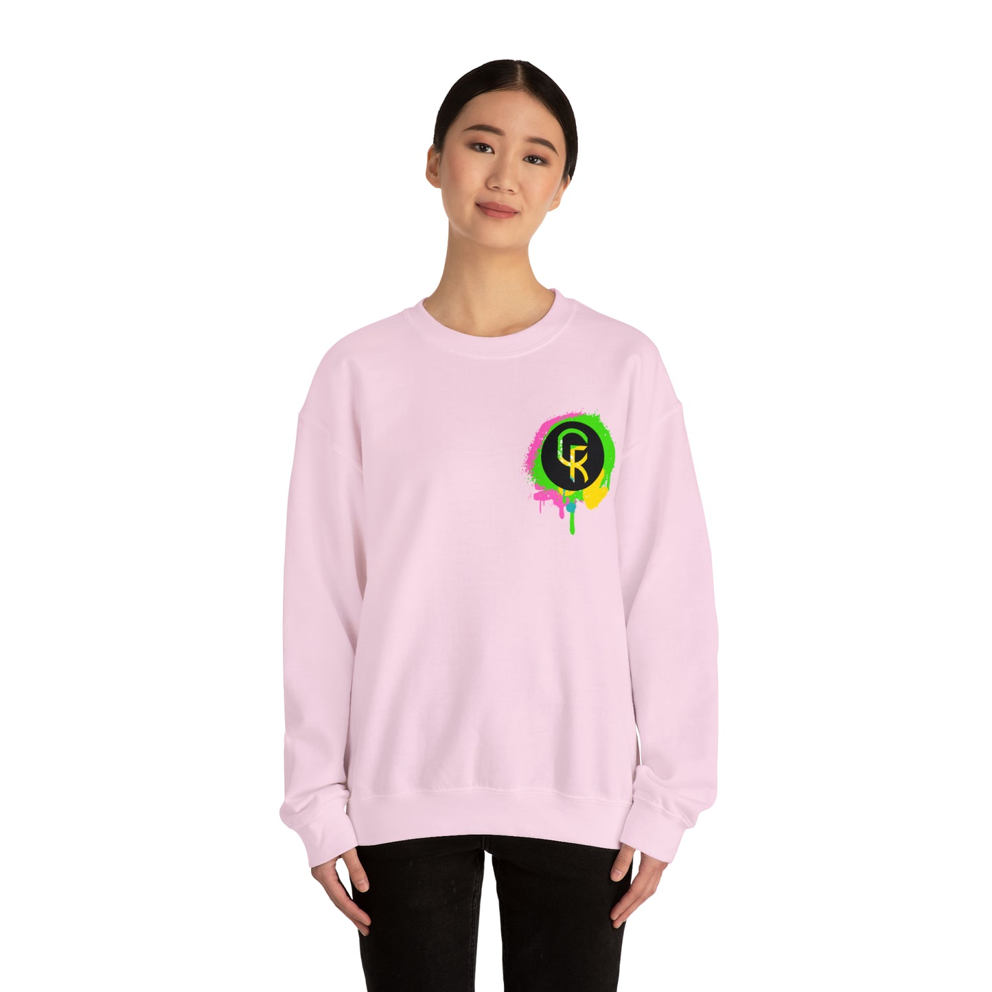 Paint Splatter Smiley Sweatshirt