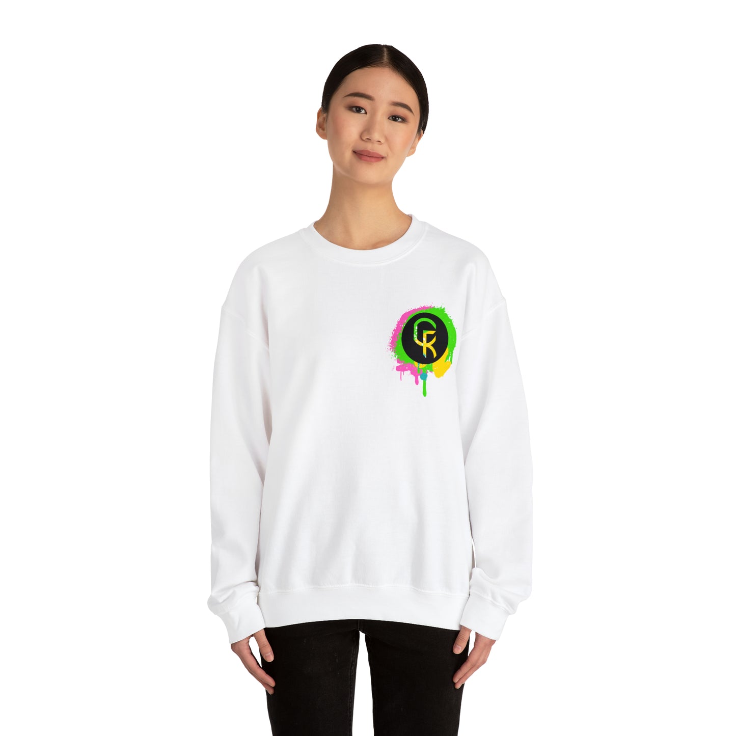 Paint Splatter Smiley Sweatshirt