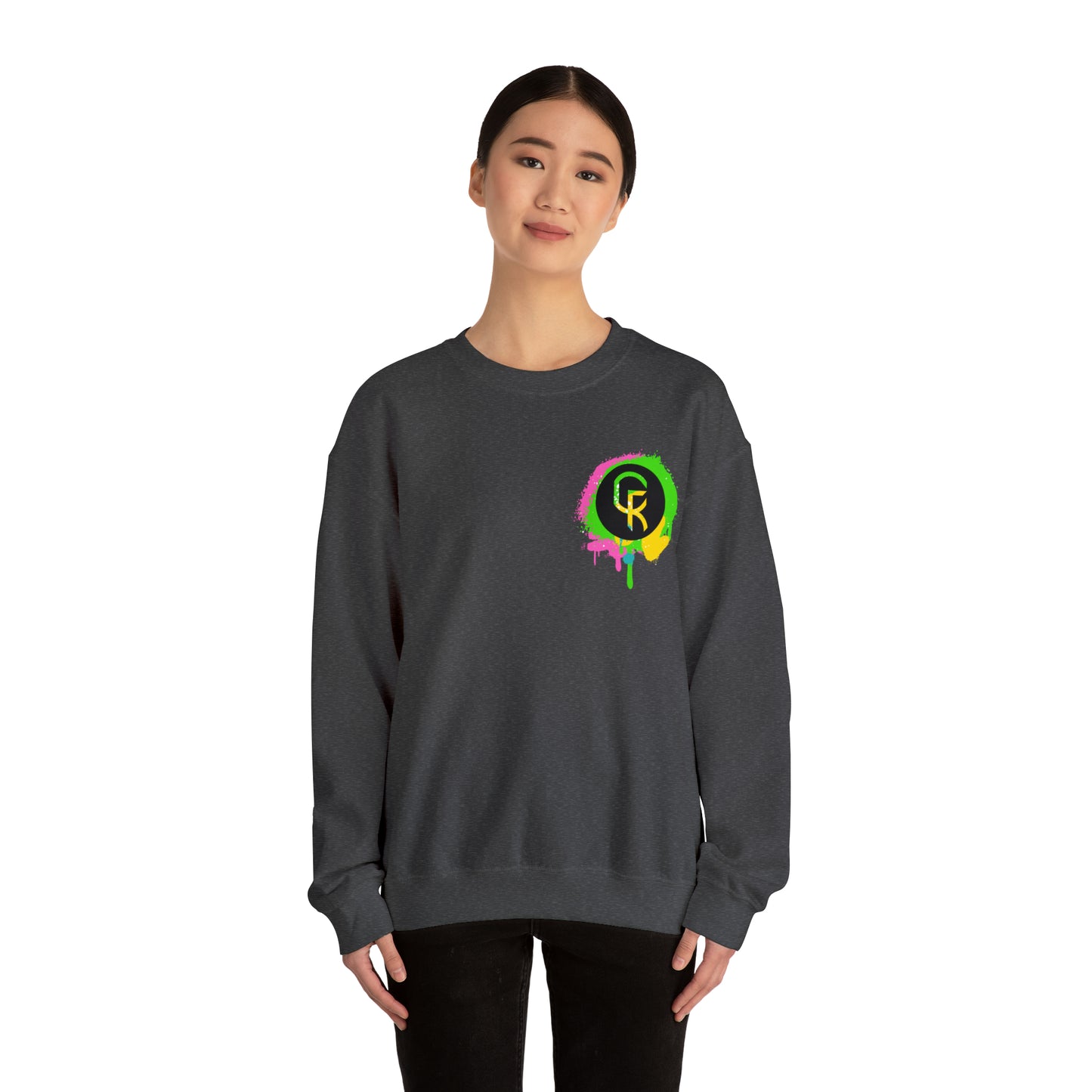 Paint Splatter Smiley Sweatshirt