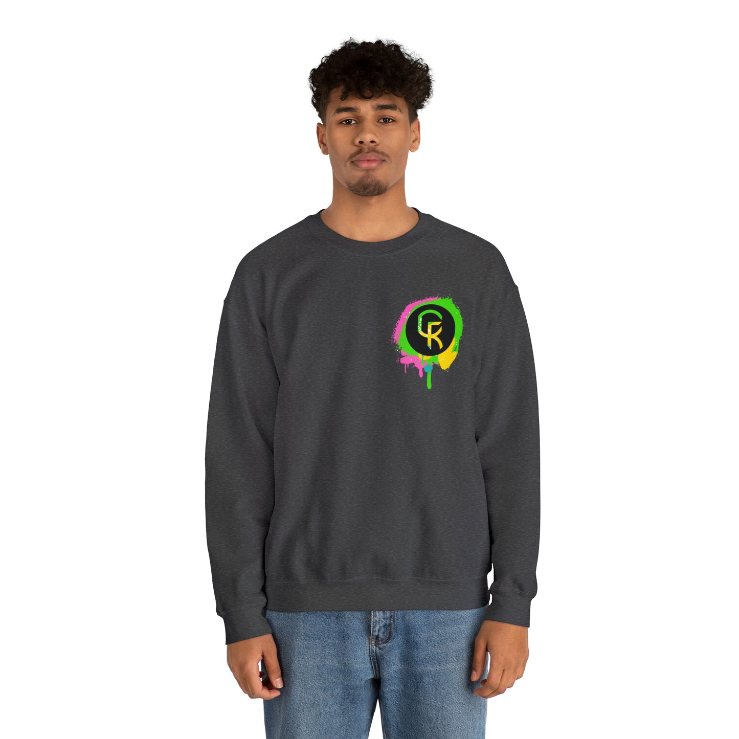 Paint Splatter Smiley Sweatshirt
