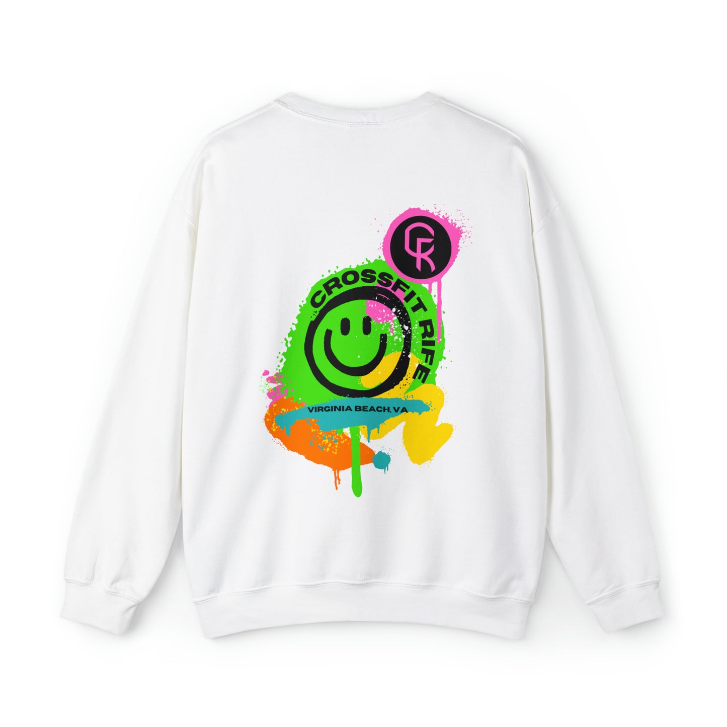 Paint Splatter Smiley Sweatshirt