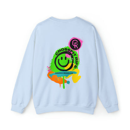 Paint Splatter Smiley Sweatshirt