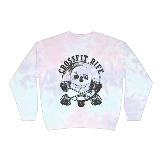 Skull & Barbells Tie-Dye Sweatshirt