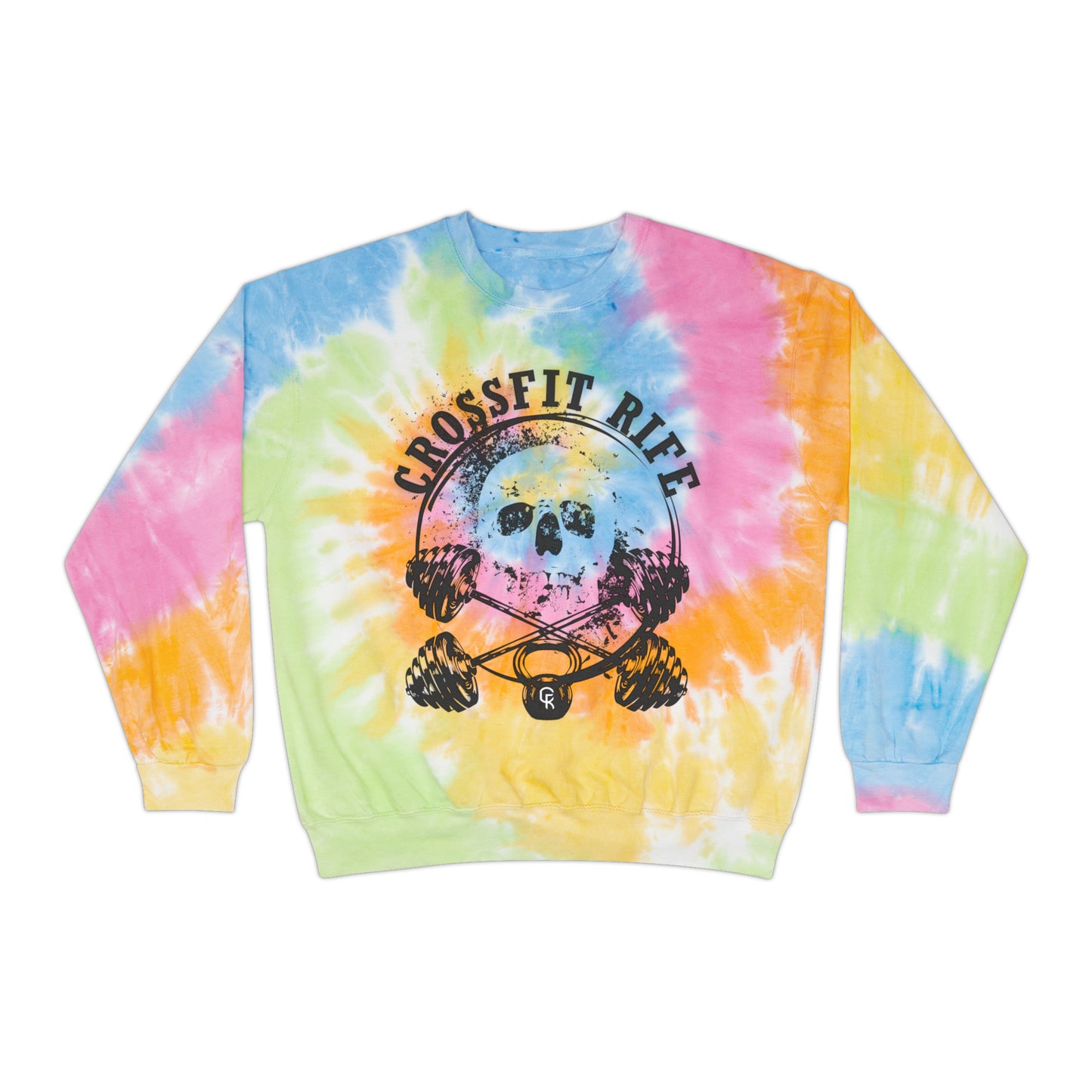 Skull & Barbells Tie-Dye Sweatshirt