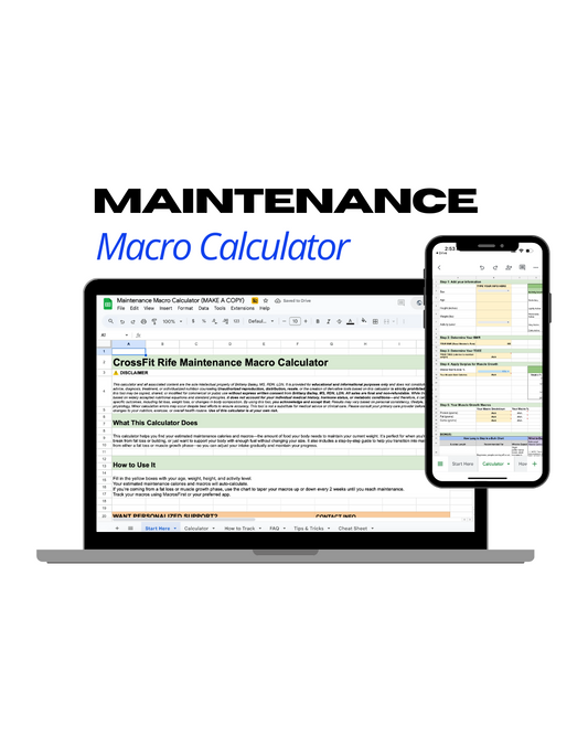Rife Maintenance Macro Calculator